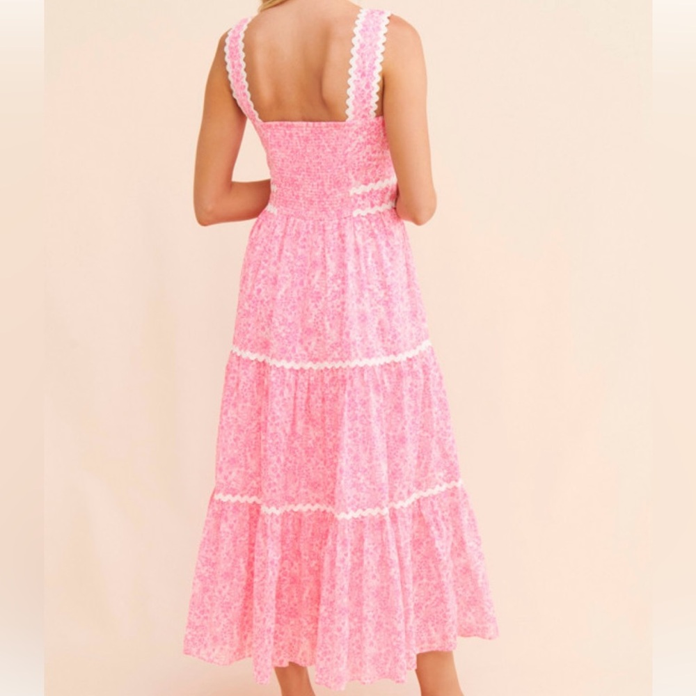 Lilly Pulitzer Pink Floral Tiered Sundress - Picture 7 of 15